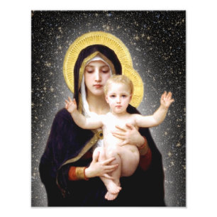 IMPRESSION PHOTO IMAGE DE DÉVOTION DE JÉSUS ET DE MARY
