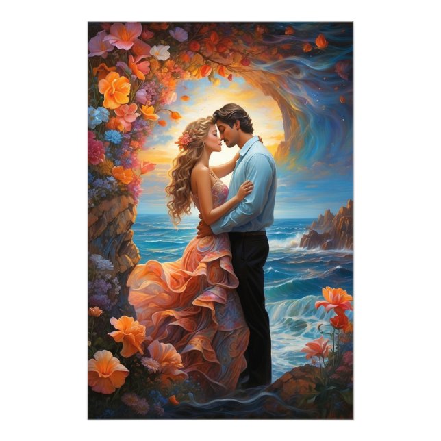 Impression Photo *~* Imaginaire de mer romantique AP51 lever de sol (Devant)
