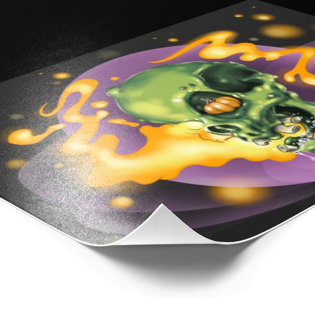 Impression Photo Imprimer Citrouille crâne (Coin)