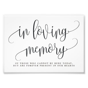 Impression Photo In Lovely Memory Sign Choisissez votre taille Love