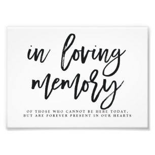 Impression Photo In Loving Memory Signe Choisissez votre taille bro