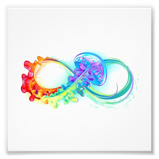 Impression Photo Infinity avec Rainbow Jellyfish (Devant)