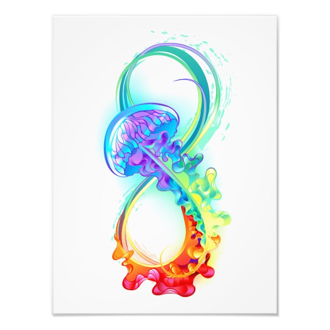 Impression Photo Infinity avec Rainbow Jellyfish (Devant)