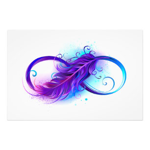 Impression Photo Infinity with purple feather