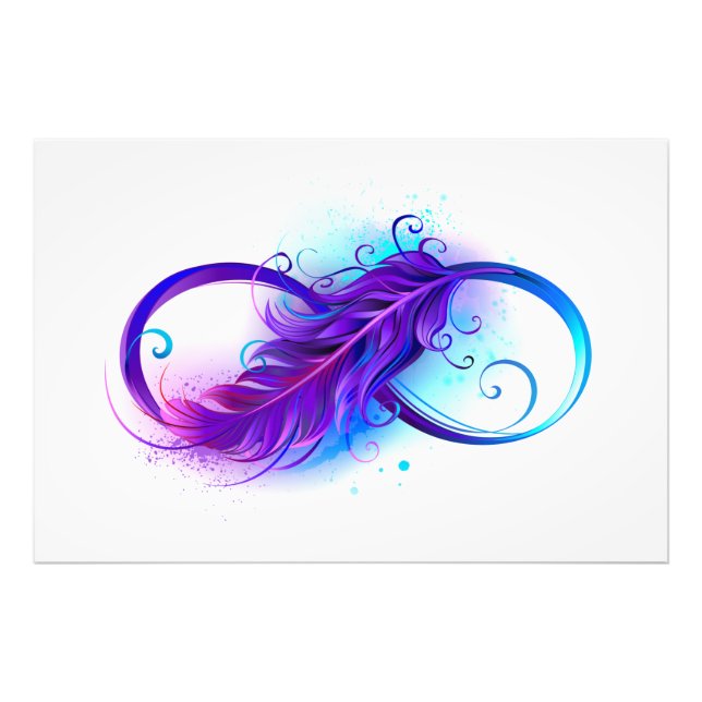 Impression Photo Infinity with purple feather (Devant)