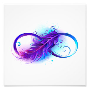 Impression Photo Infinity with purple feather