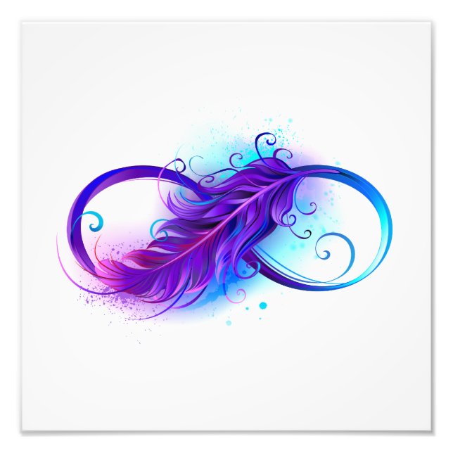 Impression Photo Infinity with purple feather (Devant)