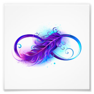 Impression Photo Infinity with purple feather