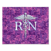 Infirmière inscrite RN Caduceus sur Camouflage ros