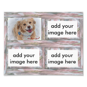 Impression Photo Insertion rustique rose personnalisable de cadre