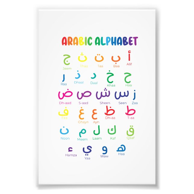 Impression Photo Inspirer l'apprentissage de l'arabe : Beau Alphabe (Devant)
