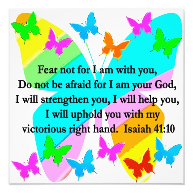 IMPRESSION PHOTO INSPIRING ISAIAH 41:10 BIBLE VERSE DESIGN (Devant)