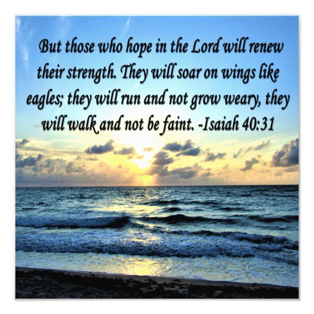 IMPRESSION PHOTO ISAIAH 40:31 BIBLE VERSE (Devant)