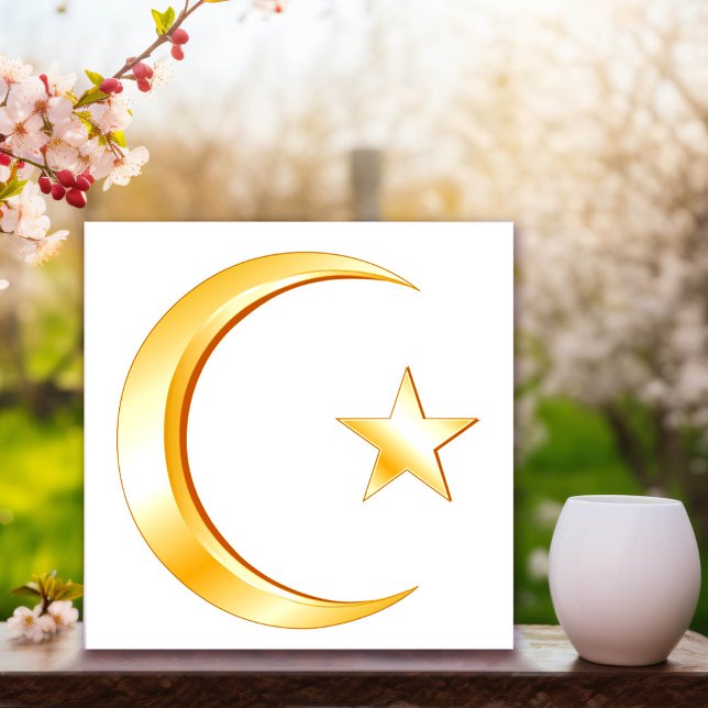 Impression Photo Islam (Islam Symbol Photo Print.
Crescent moon and star, symbol of Islam. )