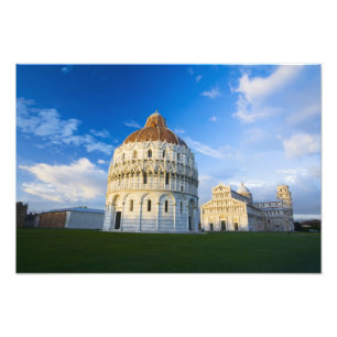 Impression Photo Italie, Pise, Duomo, Tour penchée et Champ de
