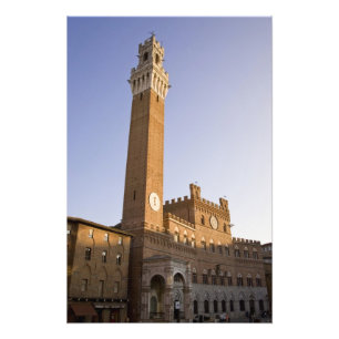 Impression Photo Italie, Toscane, Sienne. Torre del Mangia sur