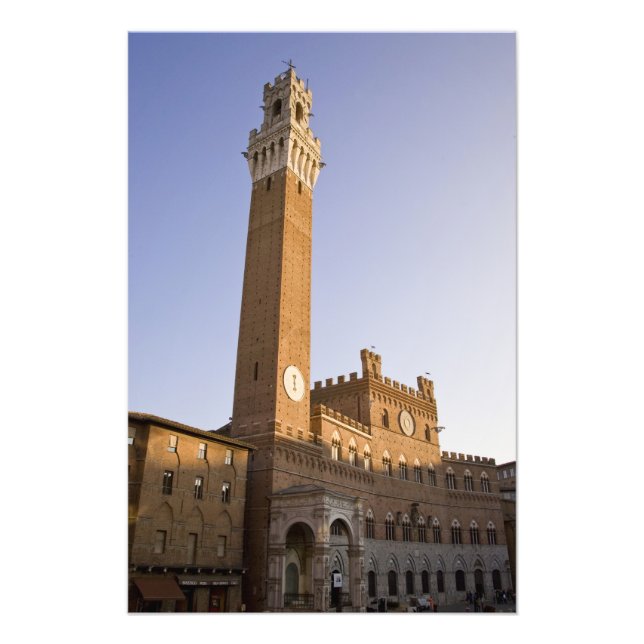Impression Photo Italie, Toscane, Sienne. Torre del Mangia sur (Devant)