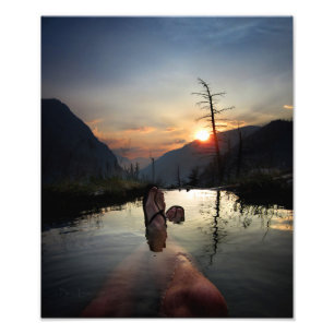 Impression Photo Iva Bell Hot Springs Coucher de soleil Ansel Adams