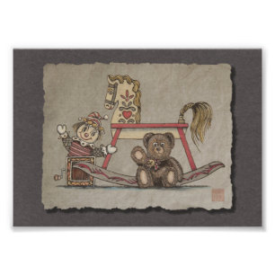 Impression Photo Jack dans la boîte, cheval et ours