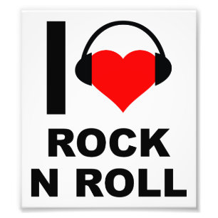 Impression Photo J'adore l'affiche drôle de Rock