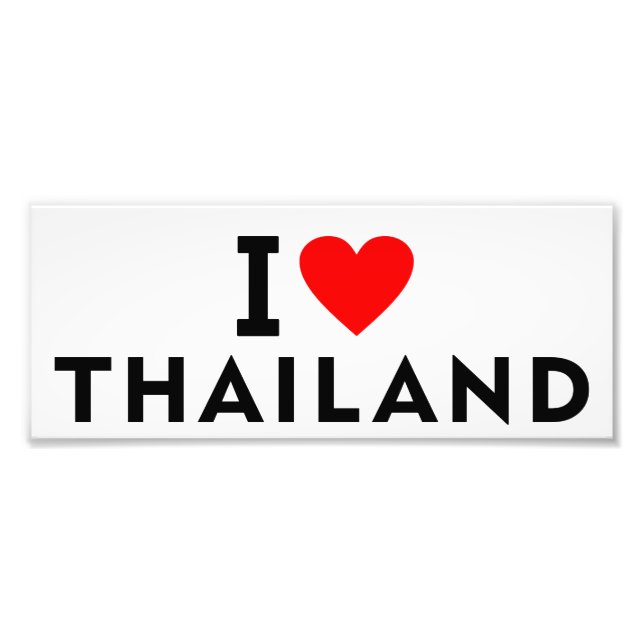 Impression Photo J'aime la Thaïlande pays comme voyage de coeur tou (Devant)