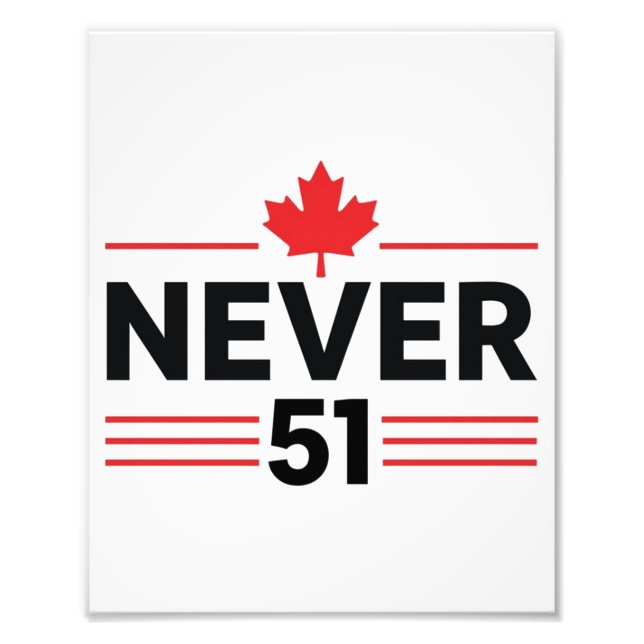 Impression Photo Jamais 51 Drapeau d'État Canada - Fier et patrioti (Devant)