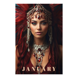 Impression Photo *~* JANVIER Headdress Boho GARNET AP53