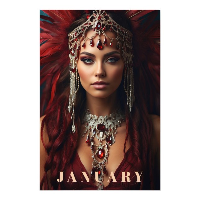 Impression Photo *~* JANVIER Headdress Boho GARNET AP53 (Devant)
