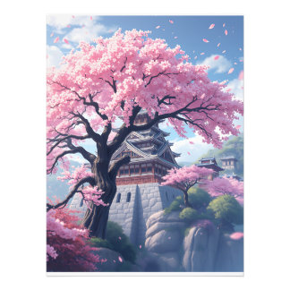 Impression Photo Japanese Castle in Cherry Blossom Spring – Elegant