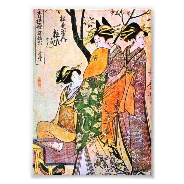 Impression Photo Japon Graving Three Geisha 1911 (Devant)