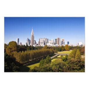Impression Photo Japon. Tokyo. Skyline du quartier de Shinjuku et
