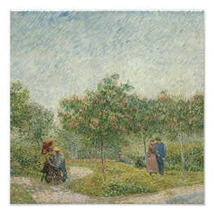 Impression Photo Jardin à Montmartre avec amoureux