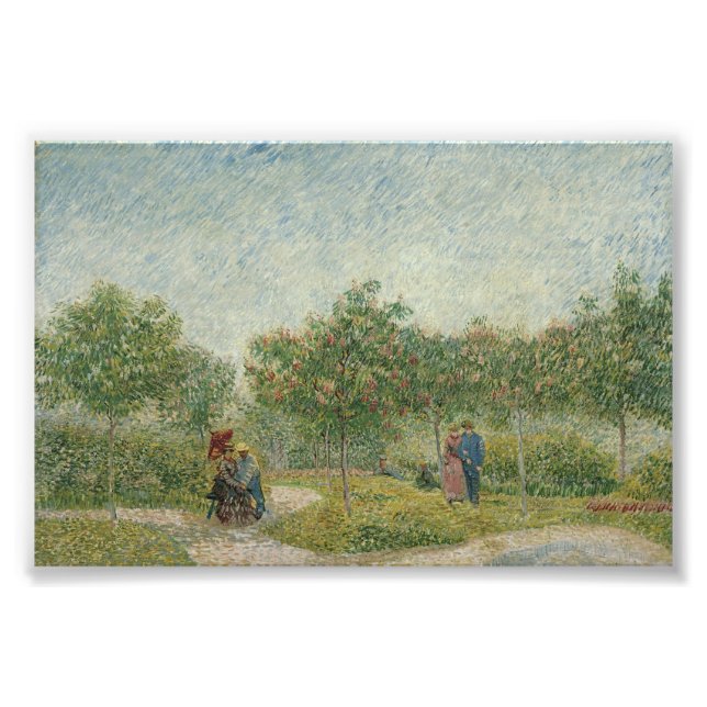 Impression Photo Jardin à Montmartre avec amoureux (Devant)
