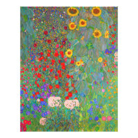 Jardin agricole de Gustav Klimt avec tournesols