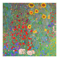 Jardin agricole de Gustav Klimt avec tournesols