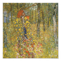 Jardin agricole Klimt avec Crucifix Imprimer
