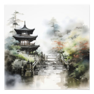 Impression Photo Jardin asiatique traditionnel