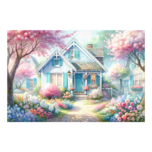 Impression Photo Jardin de cottage bleu de Blossom Lane