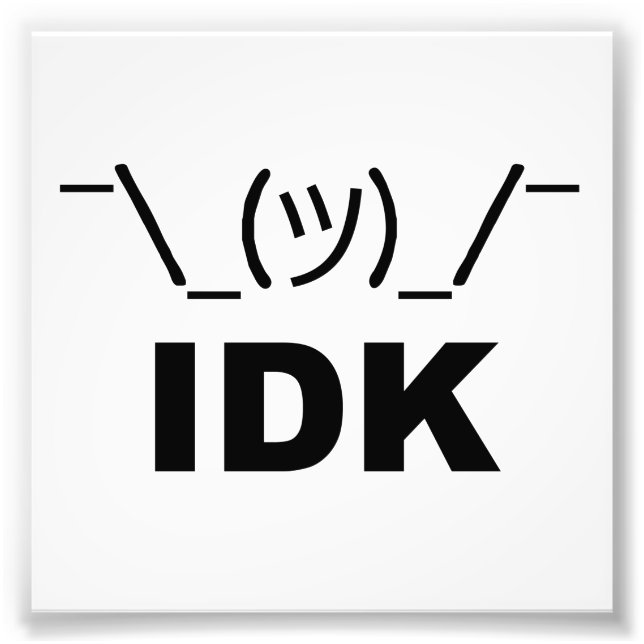 Impression Photo Je ne connais pas LOL (Devant)