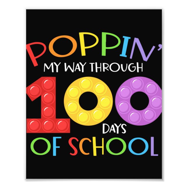 Impression Photo Je passe 100 jours à l'école (Devant)