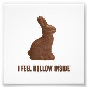 Impression Photo Je sens le lapin de Pâques intérieur creux de