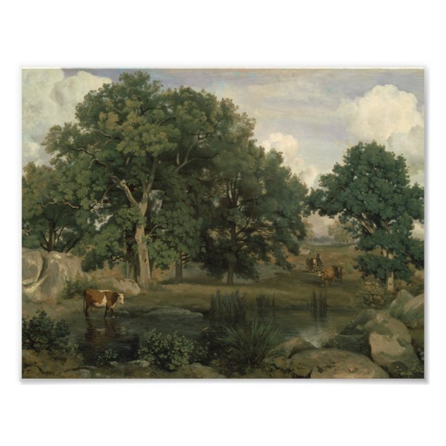 Impression Photo Jean-Baptiste-Camille Corot - Forêt (Devant)