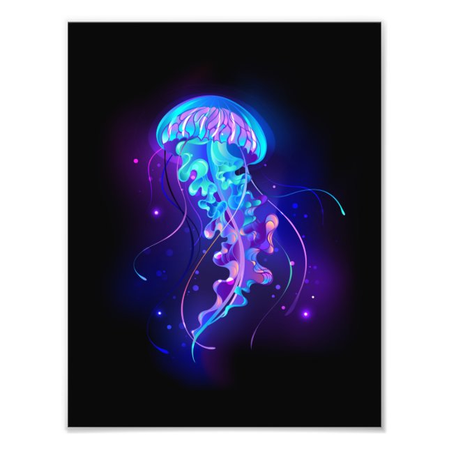 Impression Photo Jellyfish éclatante couleur (Devant)