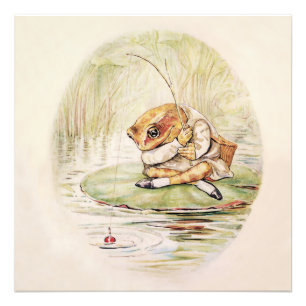 Impression Photo "Jeremy Fisher sur une Lilypad" par Beatrix Potter