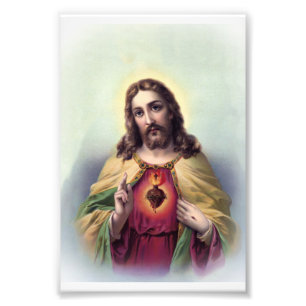 Impression Photo Jésus avec le Coeur lumineux