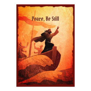 Impression Photo Jésus calme la tempête Affiche de verset bibliqu