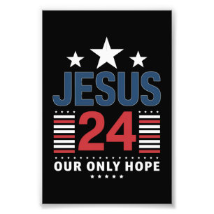 Impression Photo Jésus Christ 2024 Président Élection USA Politique