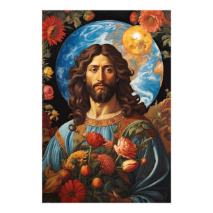 Impression Photo *~* Jésus Concerned Universe Earth AP50 Cosmic