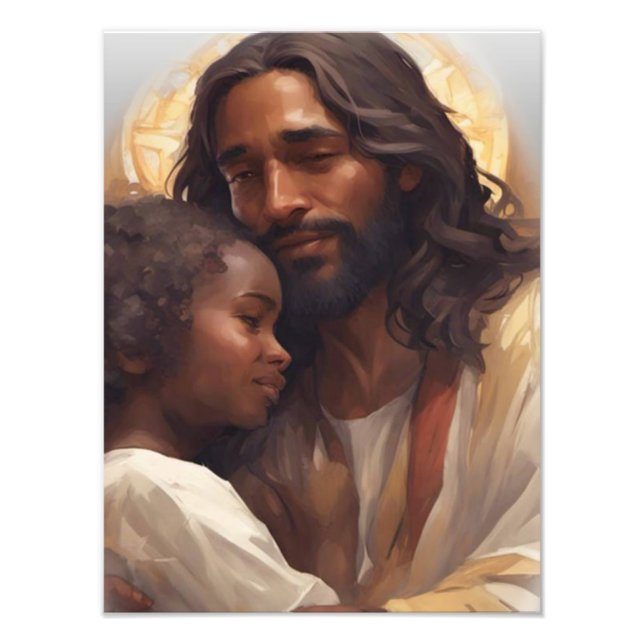 Impression Photo Jésus et bébé Angel (Devant)