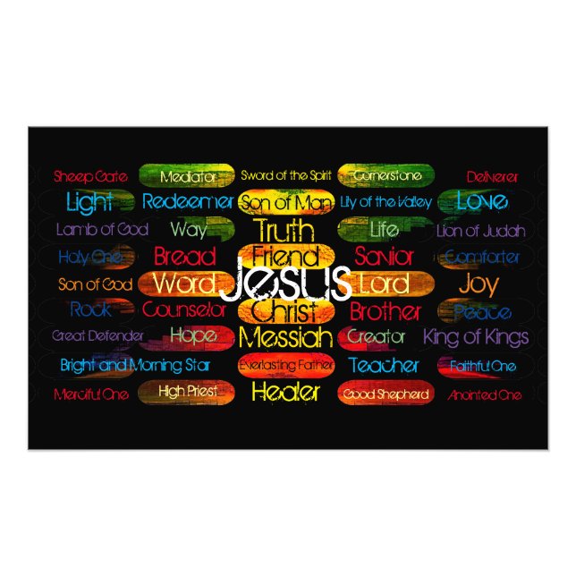 Impression Photo Jésus Noms et attributs (Devant)